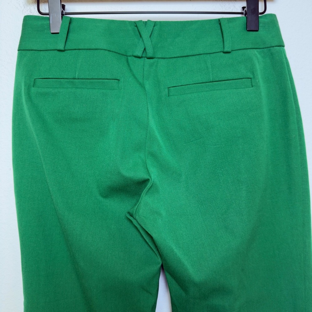 Anthropologie The Essential Crop Flare Pants 0 Kelly Green Trouser Office - Picture 7 of 9